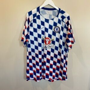 Nike Men's Chelsea Squad Top GX2 Whit Blue Practice jersey Size XXL Soccer